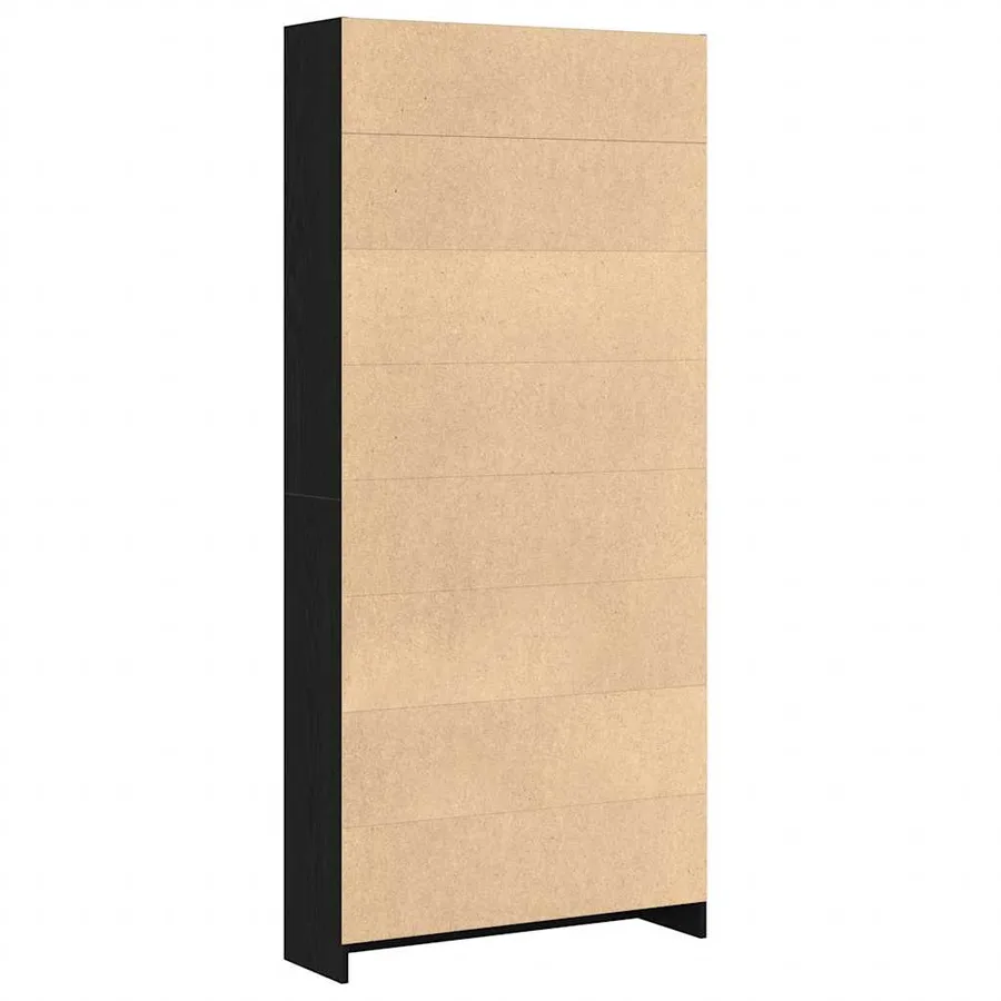 Bibliothèque chêne noir 80x24x176 cm bois d'ingénierie - 5