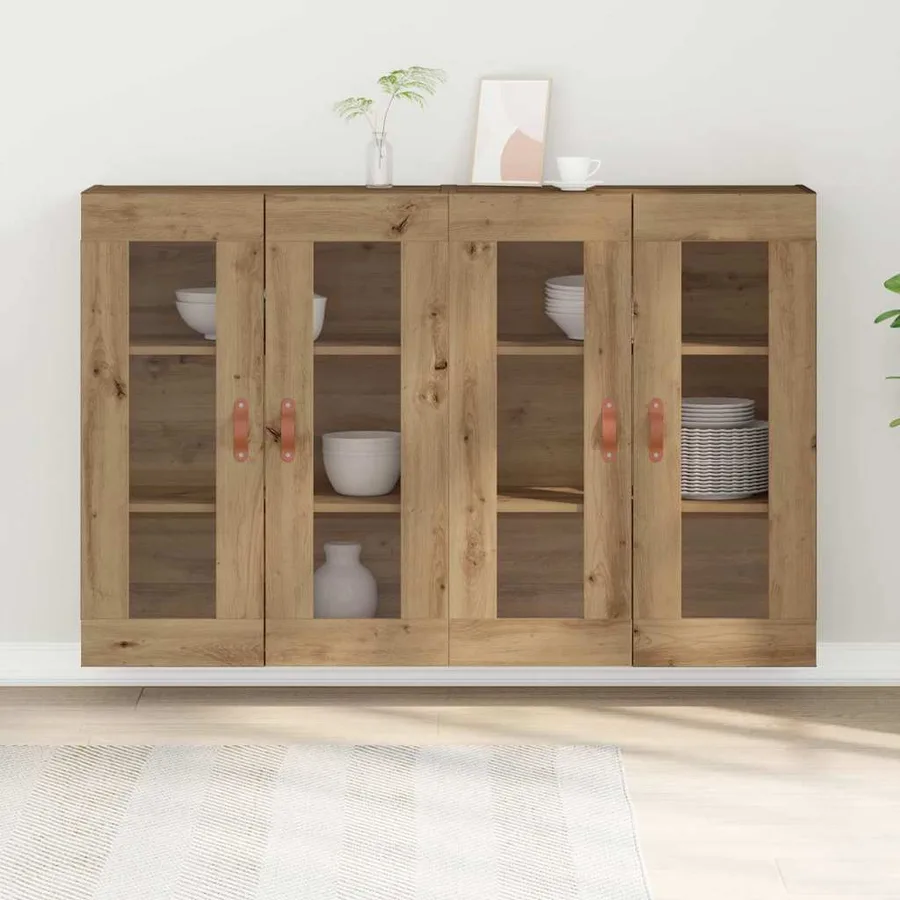 Cabinets muraux 2 pcs Chêne artisanal 69,5 x 34 x 90 cm - 4