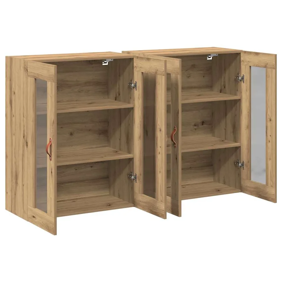 Cabinets muraux 2 pcs Chêne artisanal 69,5 x 34 x 90 cm - 5