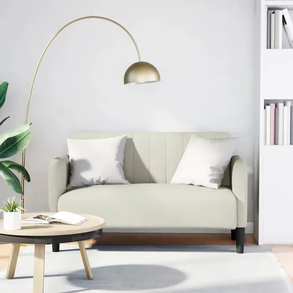 Canapé causeuse crème 109 cm velours