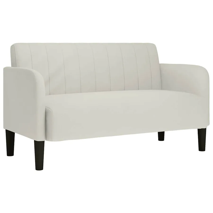 Canapé causeuse crème 109 cm velours - 2