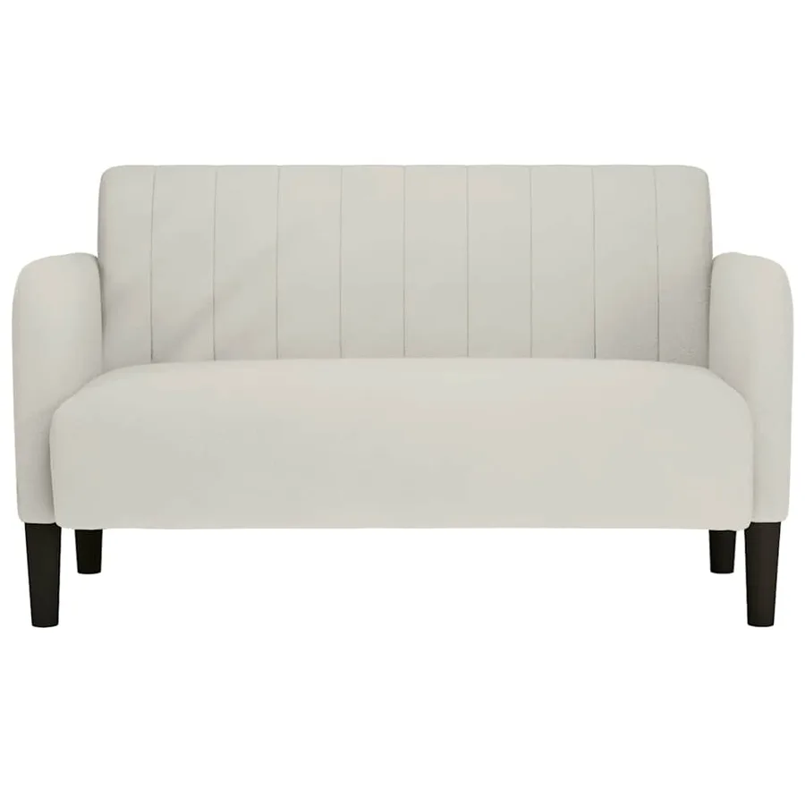 Canapé causeuse crème 109 cm velours - 3