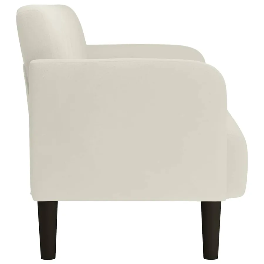 Canapé causeuse crème 109 cm velours - 4