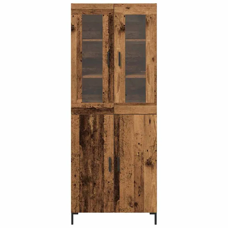 Haut Armoire 2 pcs Bois ancien 69,5 x 34 x 180 cm - 6