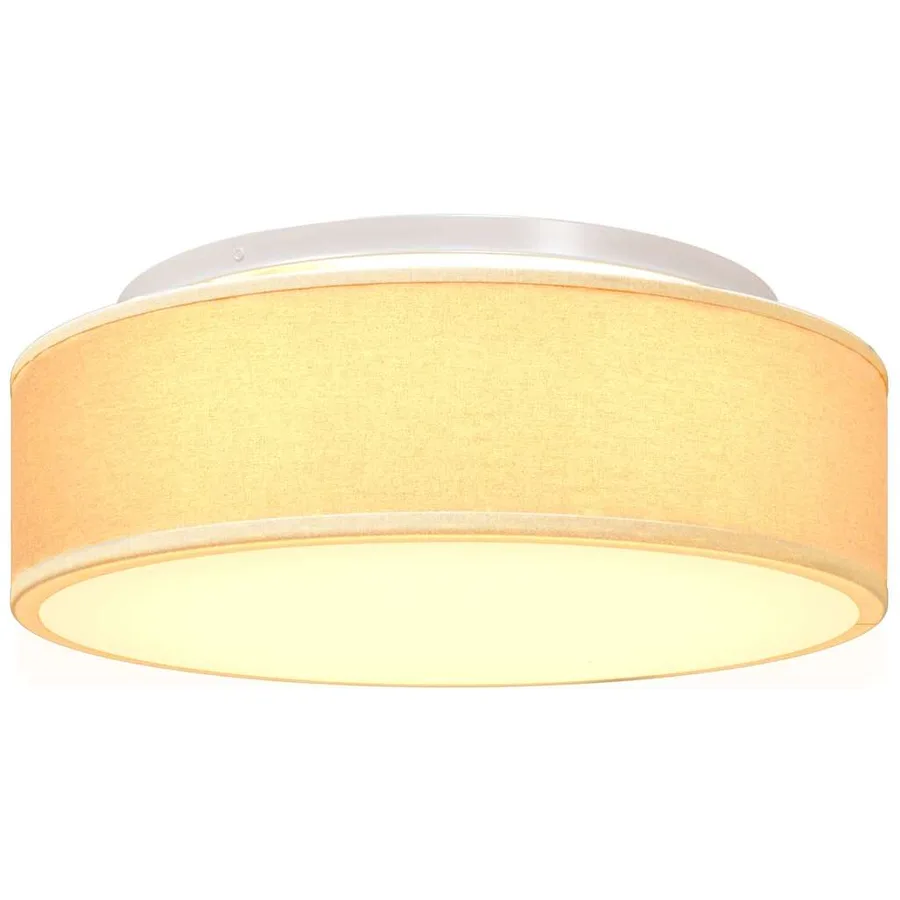Lampe de plafond Blanc 38 x 38 x 13,5 cm tissu - 10