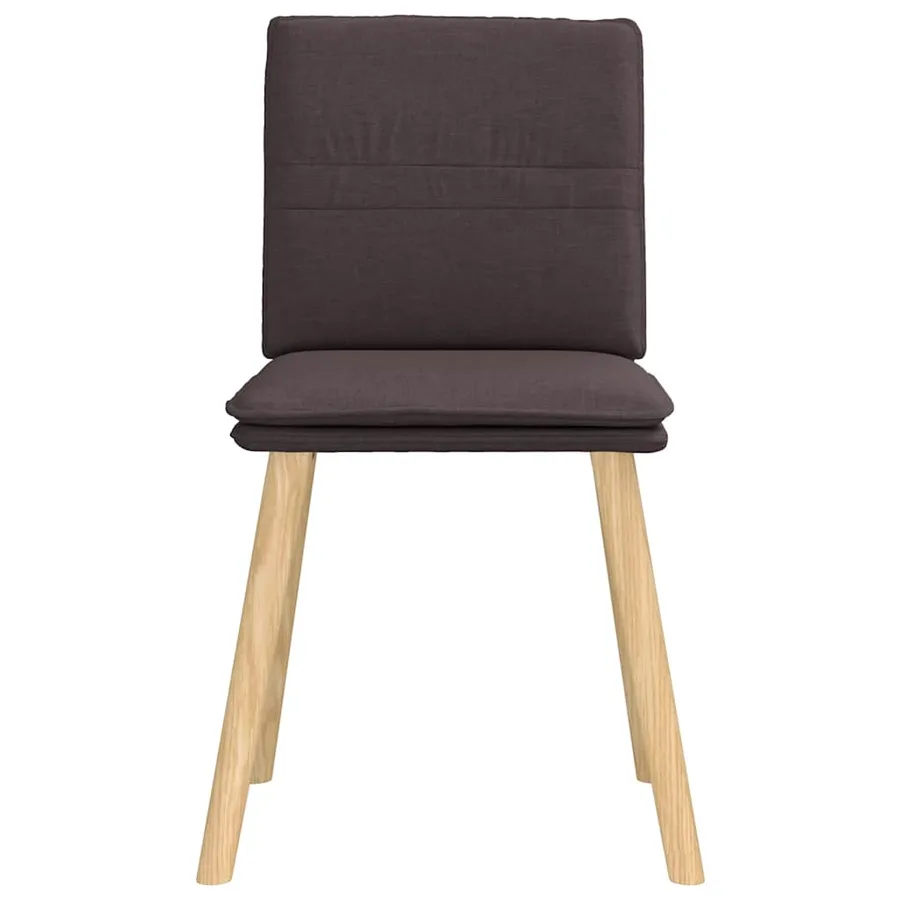 Chaises à manger lot de 6 marron foncé tissu - 4