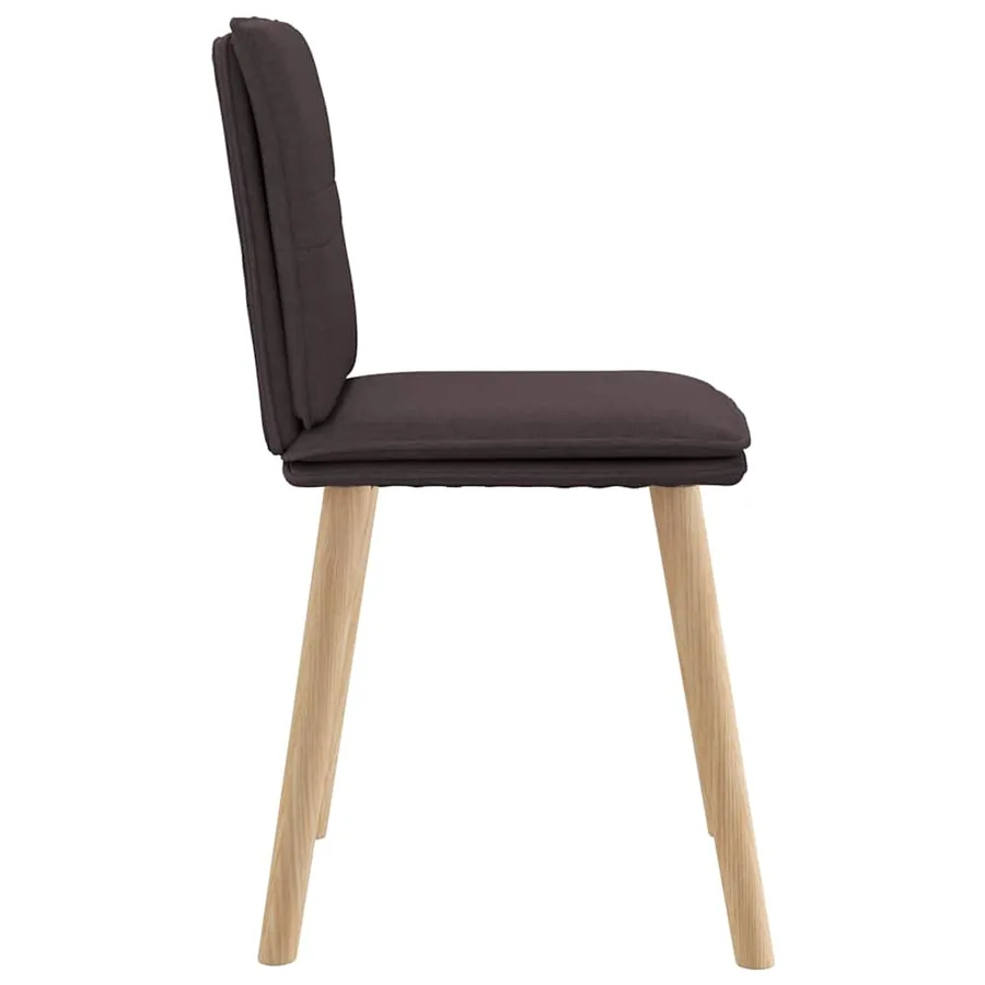 Chaises à manger lot de 6 marron foncé tissu - 5