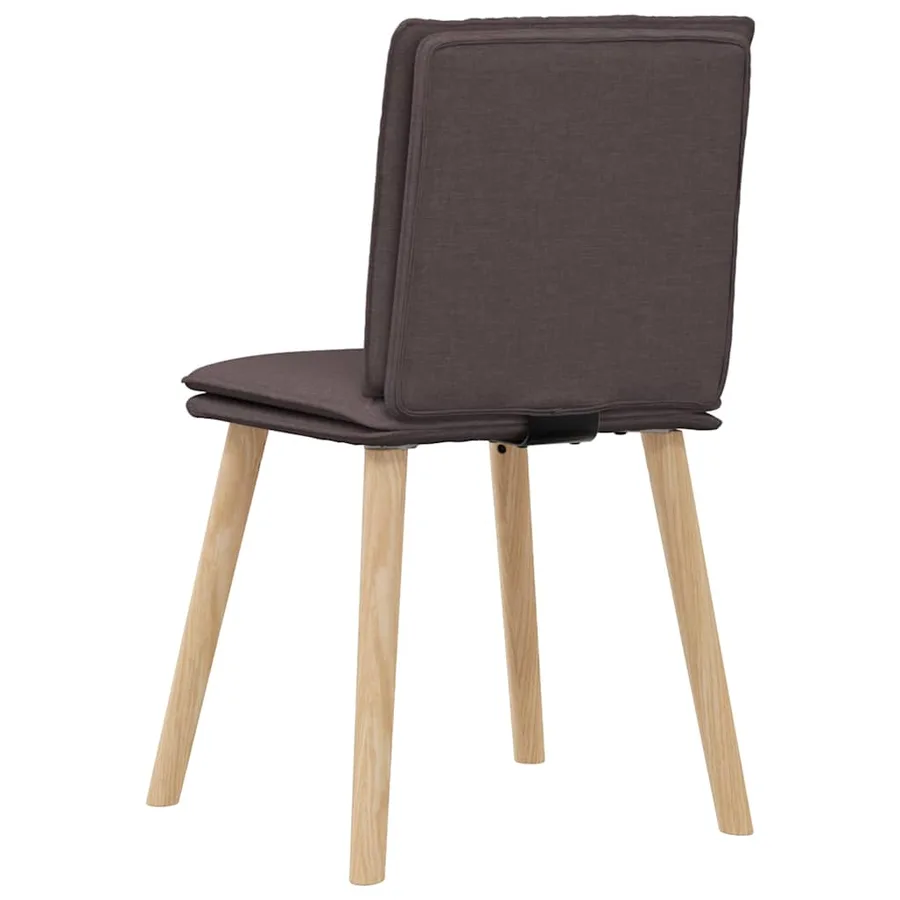 Chaises à manger lot de 6 marron foncé tissu - 6