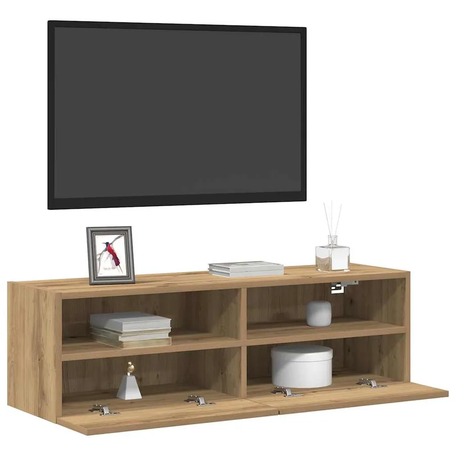 Meuble TV mural 2 pcs chêne artisanal Bois d'ingénierie - 3