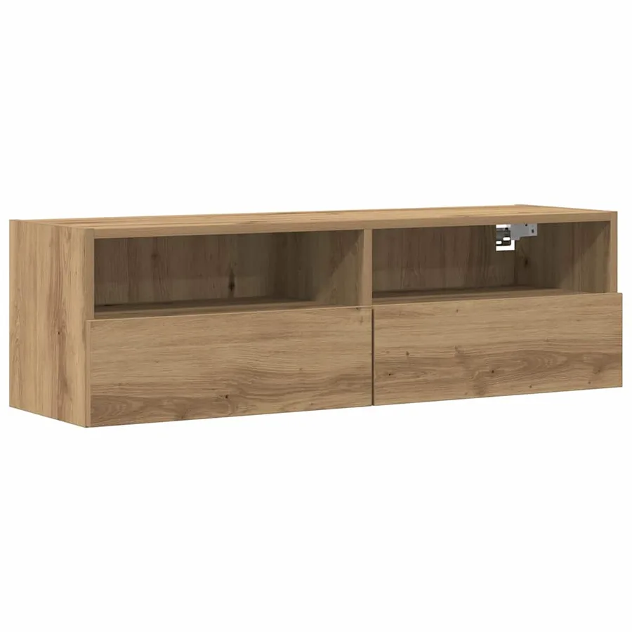 Meuble TV mural 2 pcs chêne artisanal Bois d'ingénierie - 5