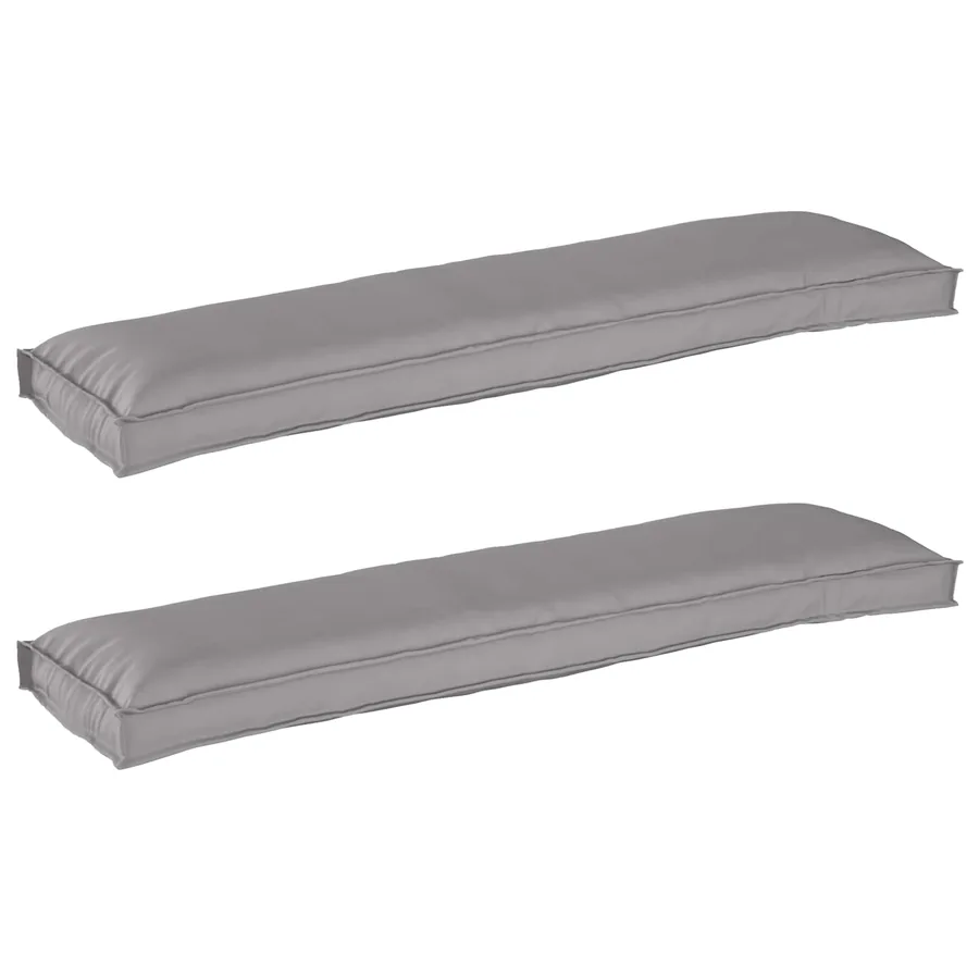 Set de coussins de palette 2 pcs Gris 150 x 40 x 8 cm