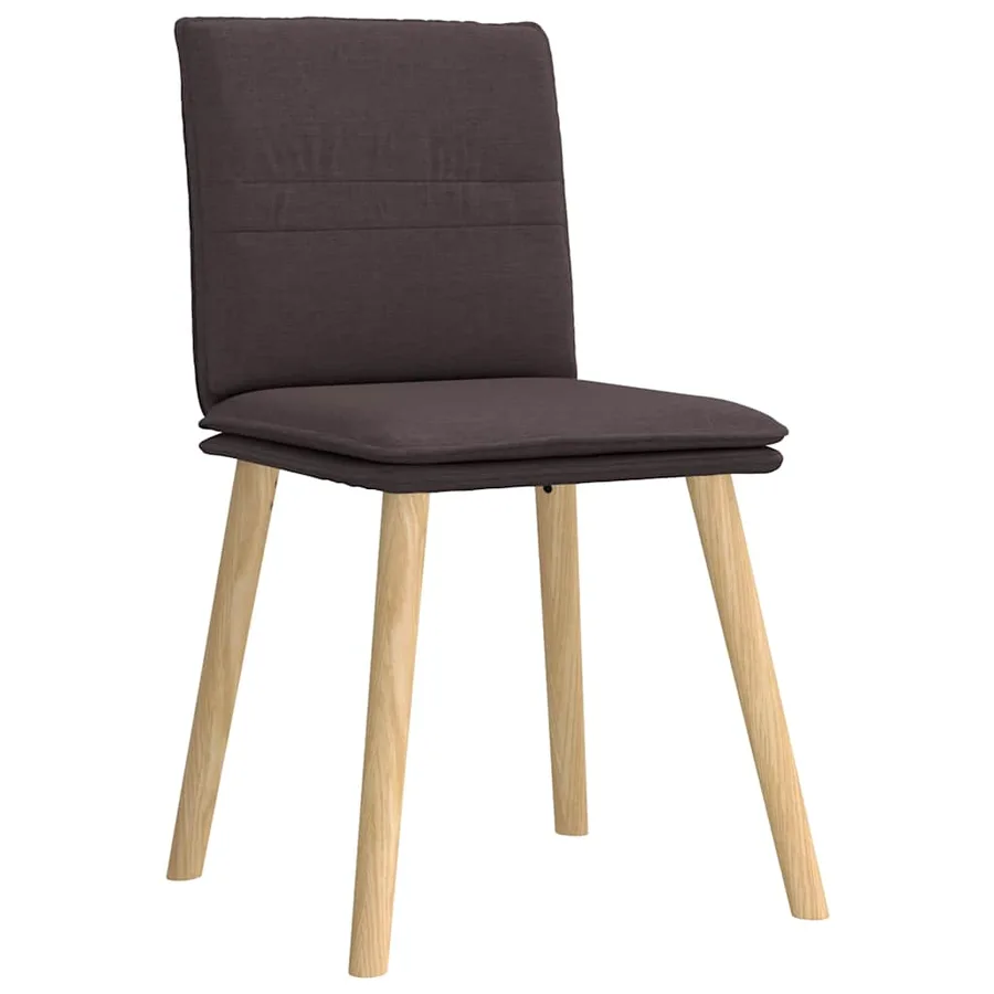 Chaises à manger lot de 4 marron foncé tissu - 3