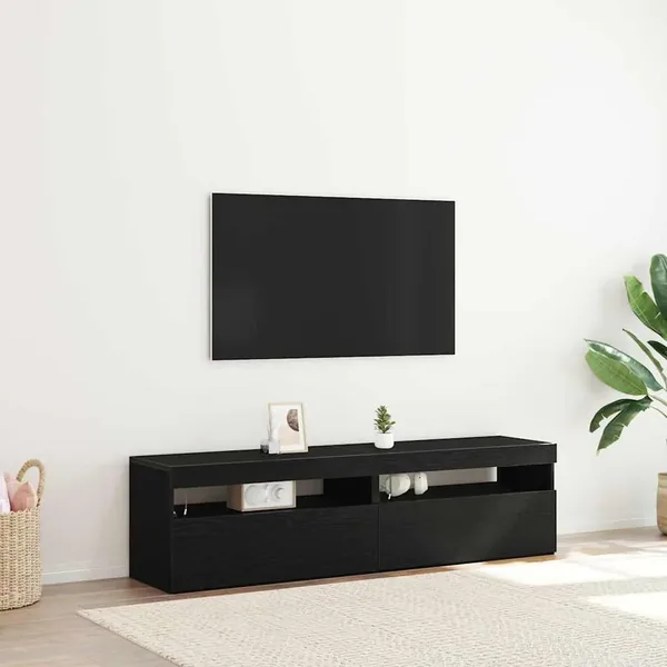 Meuble TV 2 pcs Chêne noir 75 x 35 x 40 cm Bois d'ingénierie
