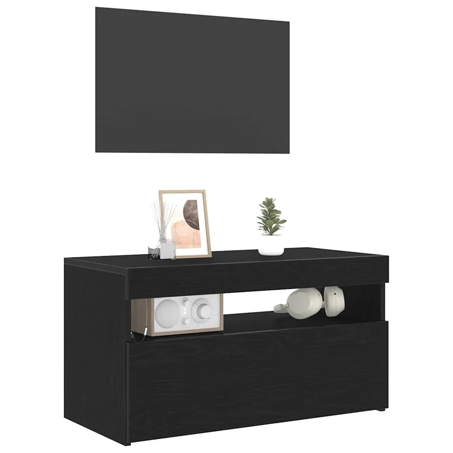 Meuble TV 2 pcs Chêne noir 75 x 35 x 40 cm Bois d'ingénierie - 3