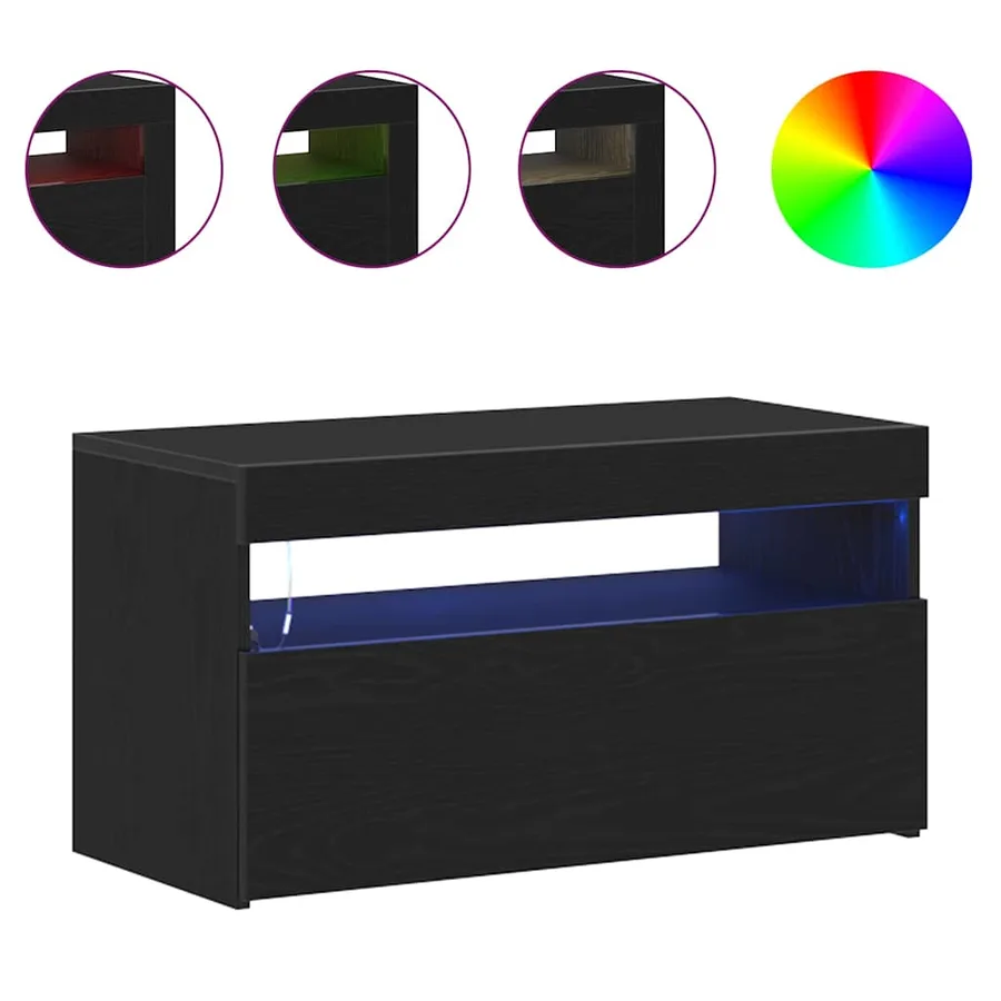 Meuble TV 2 pcs Chêne noir 75 x 35 x 40 cm Bois d'ingénierie - 4