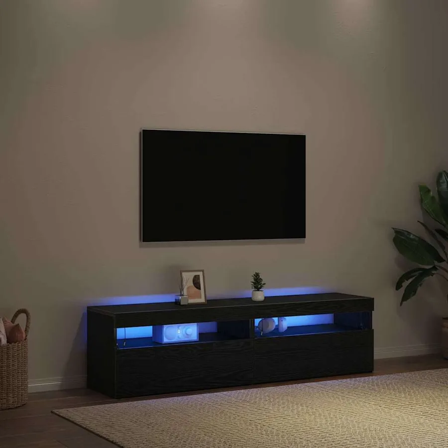 Meuble TV 2 pcs Chêne noir 75 x 35 x 40 cm Bois d'ingénierie - 5