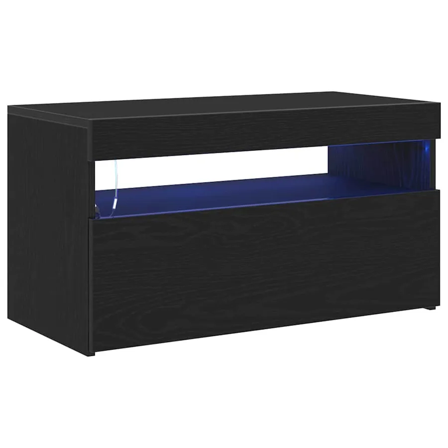 Meuble TV 2 pcs Chêne noir 75 x 35 x 40 cm Bois d'ingénierie - 6