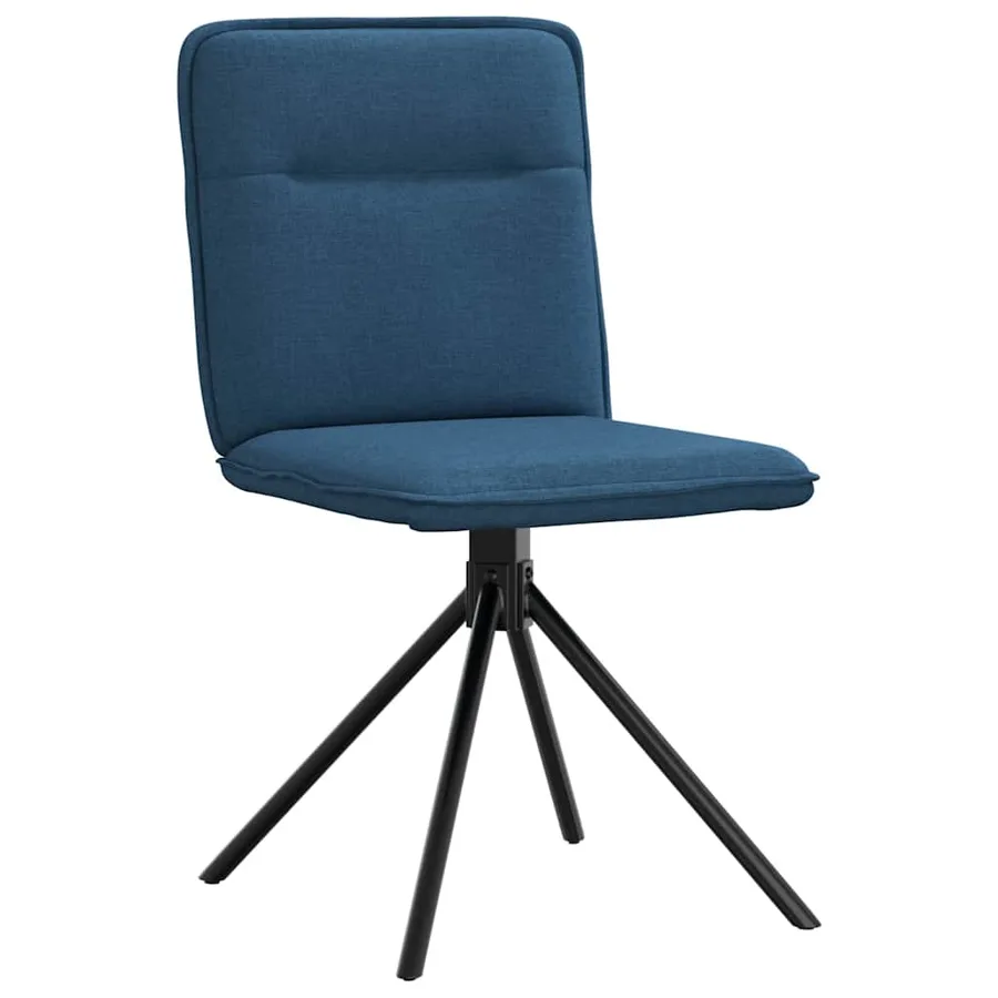 Chaises à manger lot de 2 bleu tissu - 3
