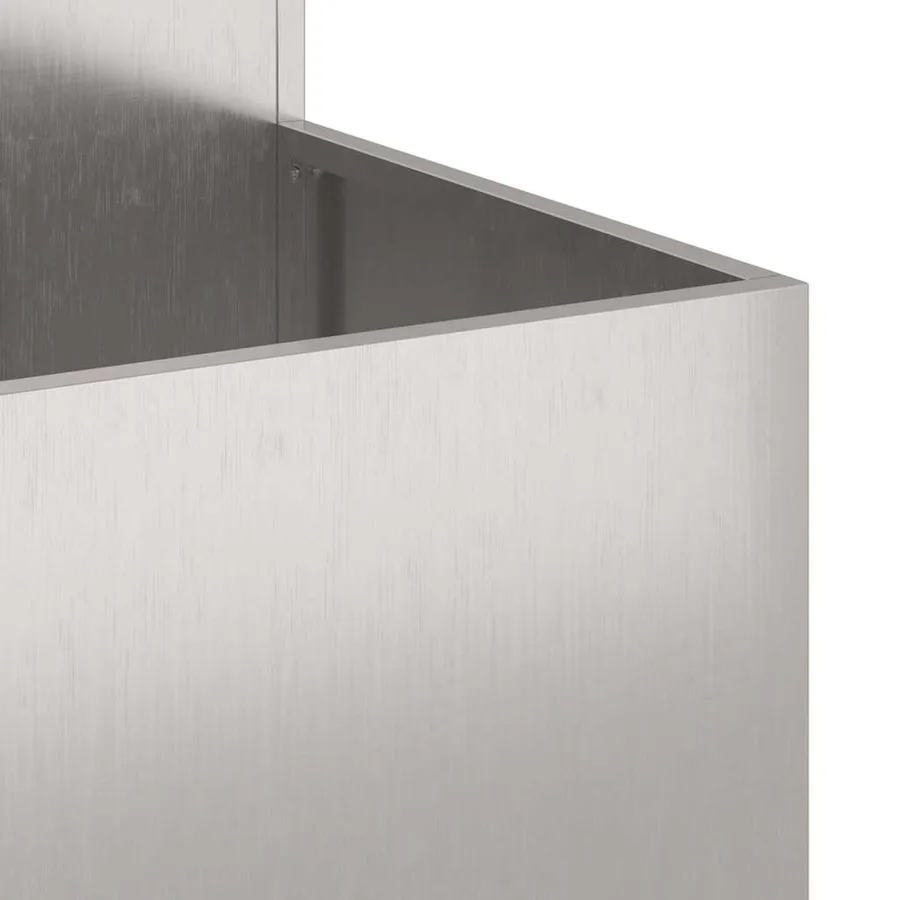 Cache-pot de jardin Argent 80 x 80 x 60 cm Acier inoxydable - 9