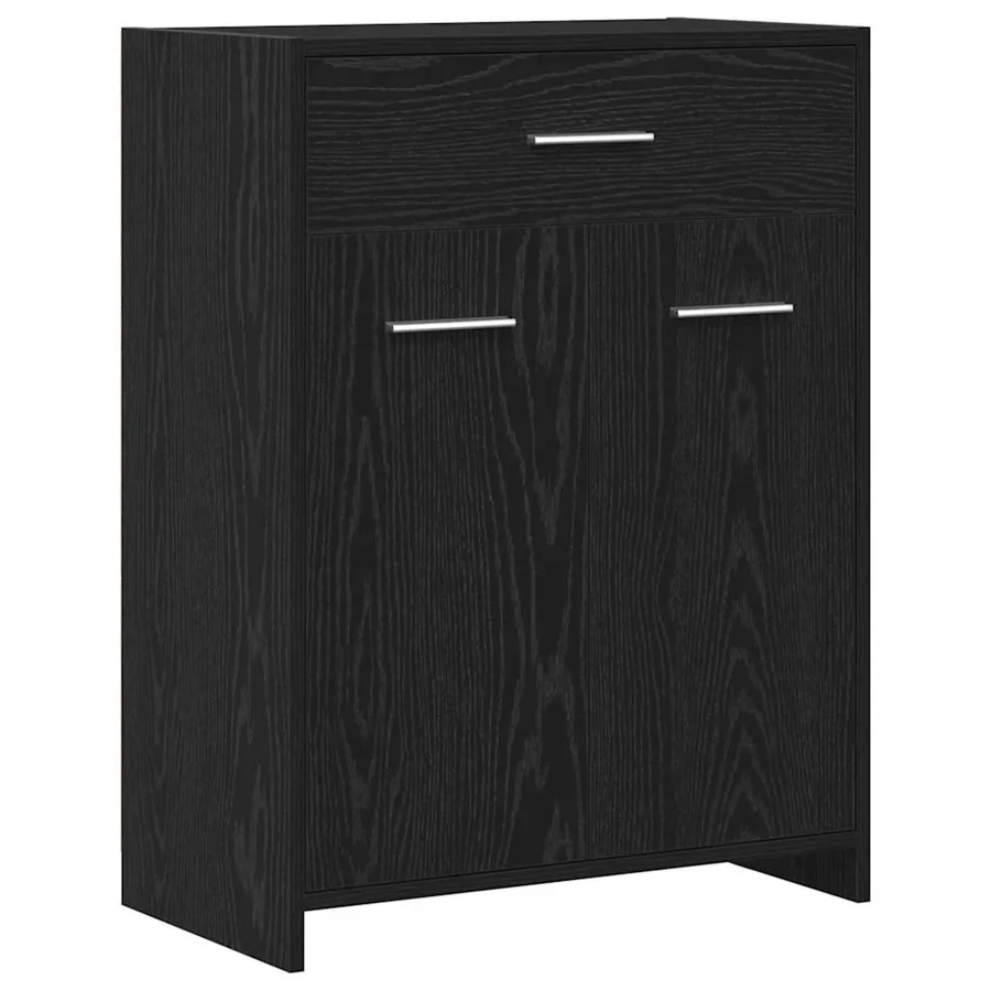 Cabinet de salle de bain avec tiroir Chêne noir 60 x 33 x 80 cm - 2