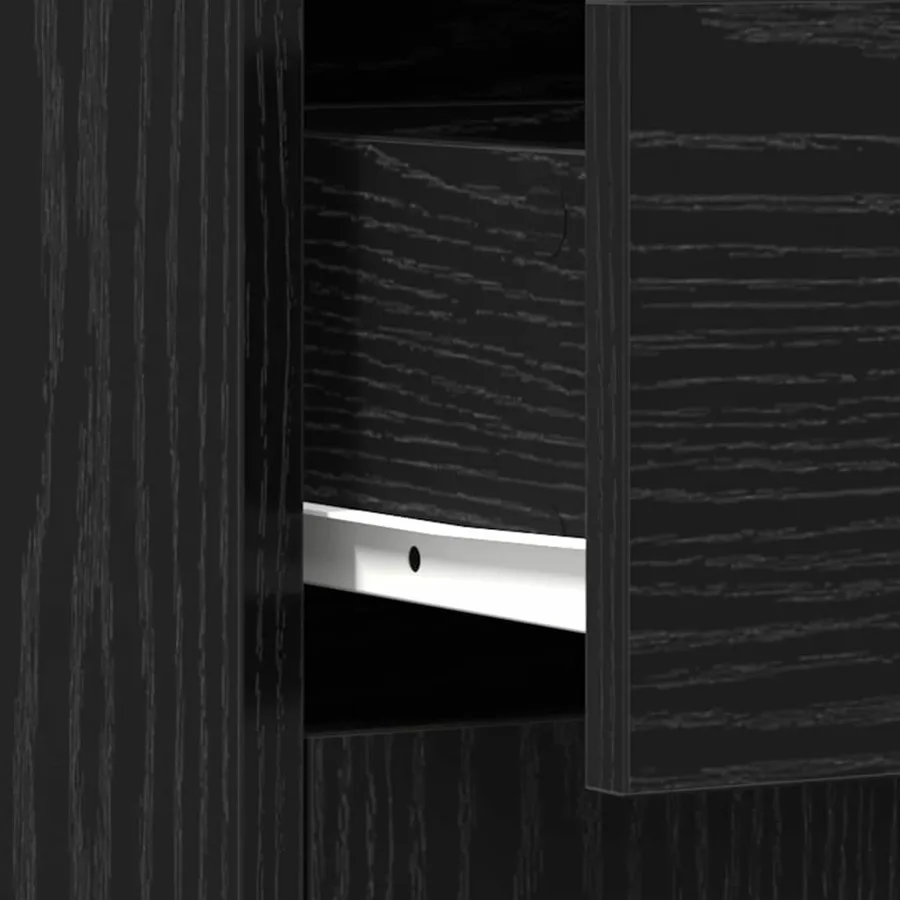 Cabinet de salle de bain avec tiroir Chêne noir 60 x 33 x 80 cm - 8