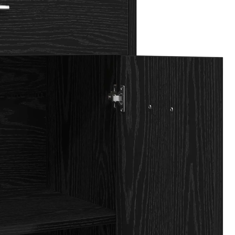 Cabinet de salle de bain avec tiroir Chêne noir 60 x 33 x 80 cm - 9