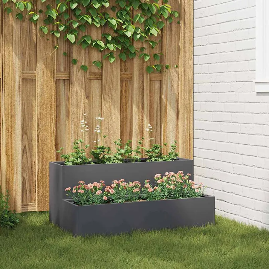 Cache-pot de jardin Anthracite 100 x 60 x 45 cm
