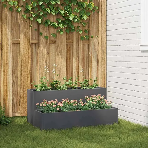 Cache-pot de jardin Anthracite 100 x 60 x 45 cm