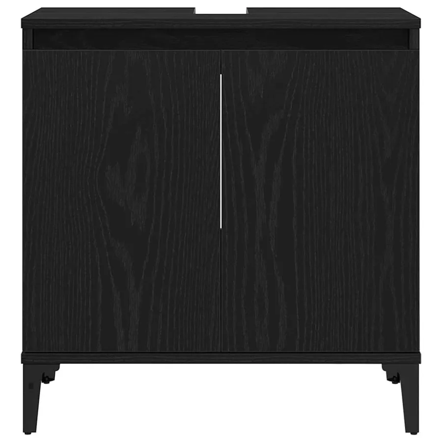 Ensemble de mobilier de salle de bain 3 pcs Chêne noir - 10