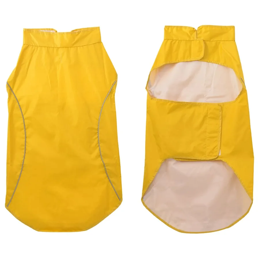 Imperméable pour chien avec bandes réfléchissantes en polyester jaune taille 3XL - 3
