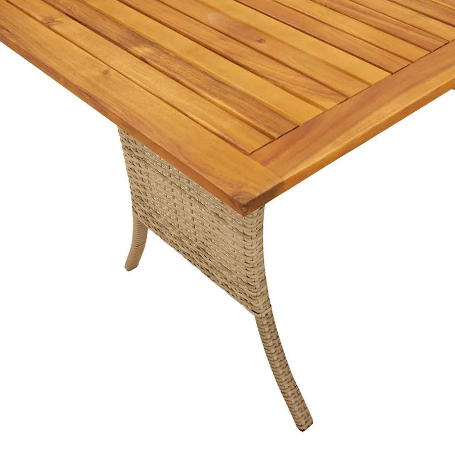 Ensemble de canapé de jardin 6 pcs avec coussins beige résine tressée - 10