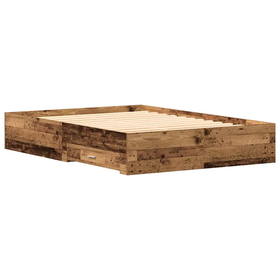 Cadre de lit Bois Ancien 140 x 190 cm Bois d'ingénierie - 9