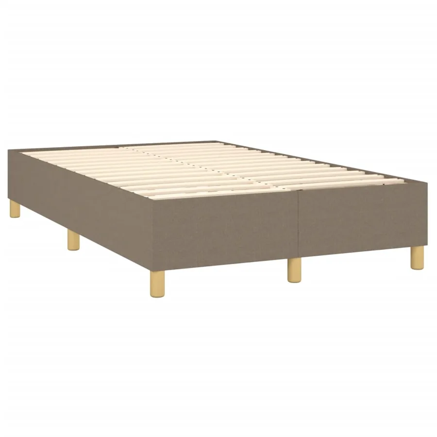 Sommier à lattes de lit avec matelas Taupe 120x200 cm Tissu - 4