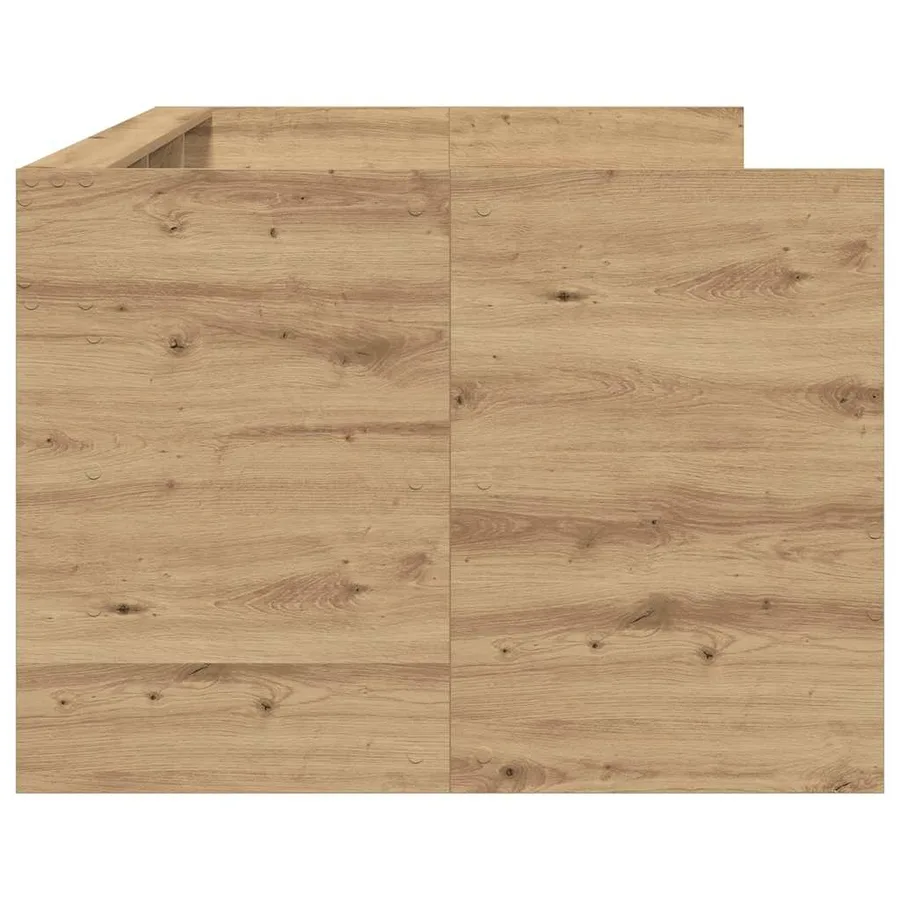 Lit d'appoint Chêne artisanal 75 x 190 cm Bois d'ingénierie - 5