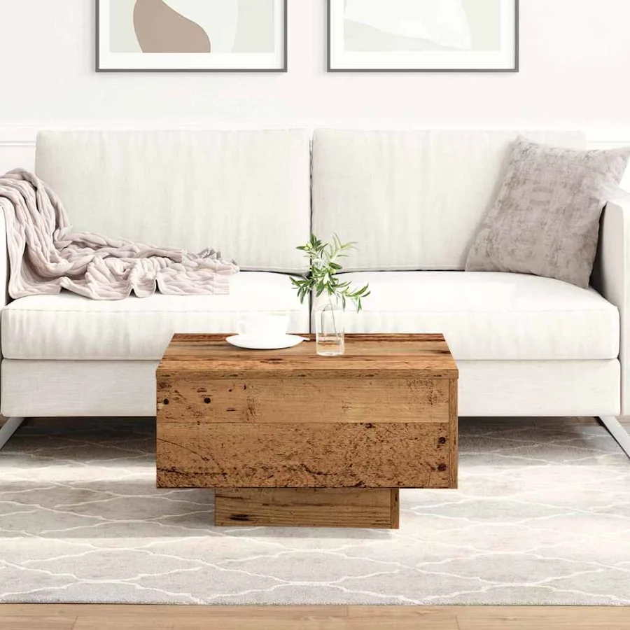 Table basse Bois Ancien 55 x 55 x 31 cm - 4