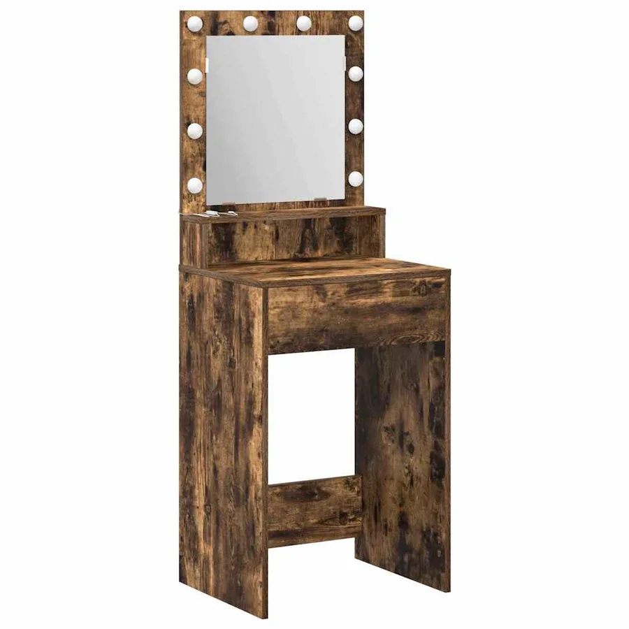 Table de Toilette Chêne fumé 50 x 41 x 135 cm Bois d'ingénierie - 2