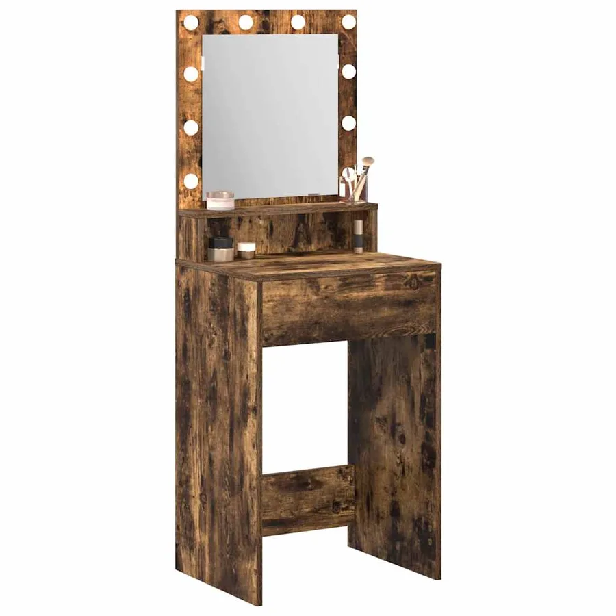 Table de Toilette Chêne fumé 50 x 41 x 135 cm Bois d'ingénierie - 3