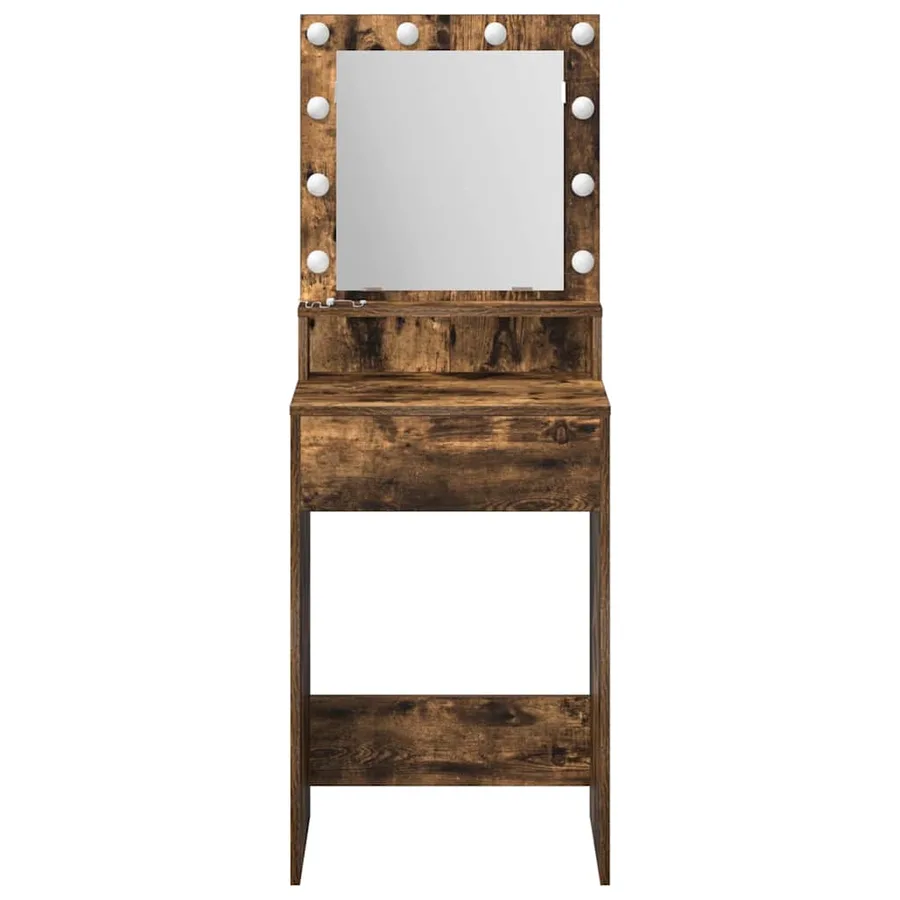 Table de Toilette Chêne fumé 50 x 41 x 135 cm Bois d'ingénierie - 4