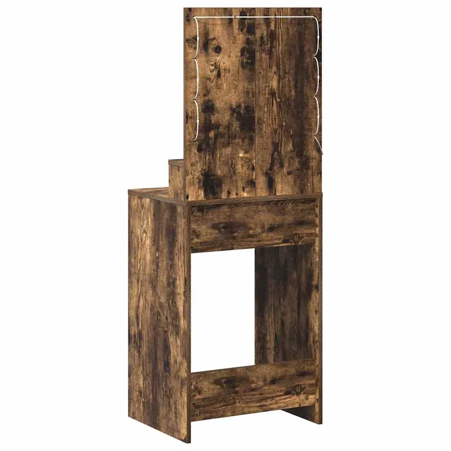 Table de Toilette Chêne fumé 50 x 41 x 135 cm Bois d'ingénierie - 6