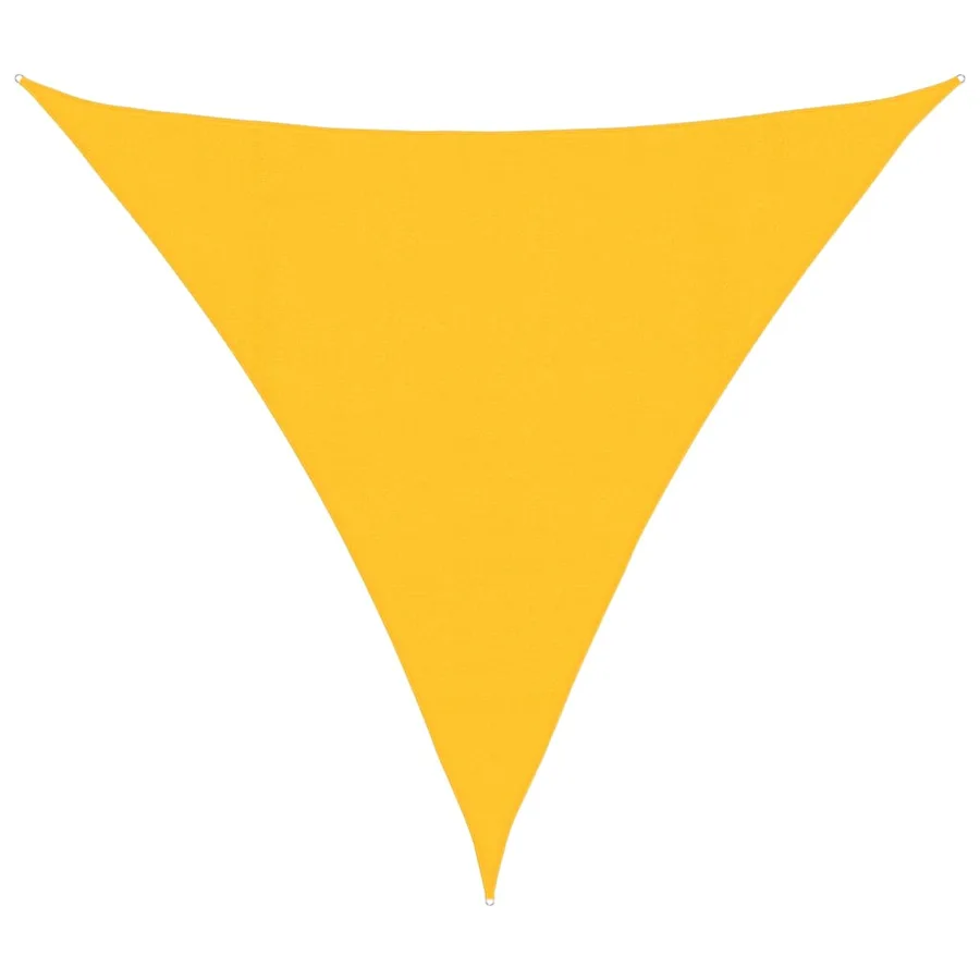Voile d'ombrage 160 g/m² triangulaire jaune 4x4x4 m PEHD - 2