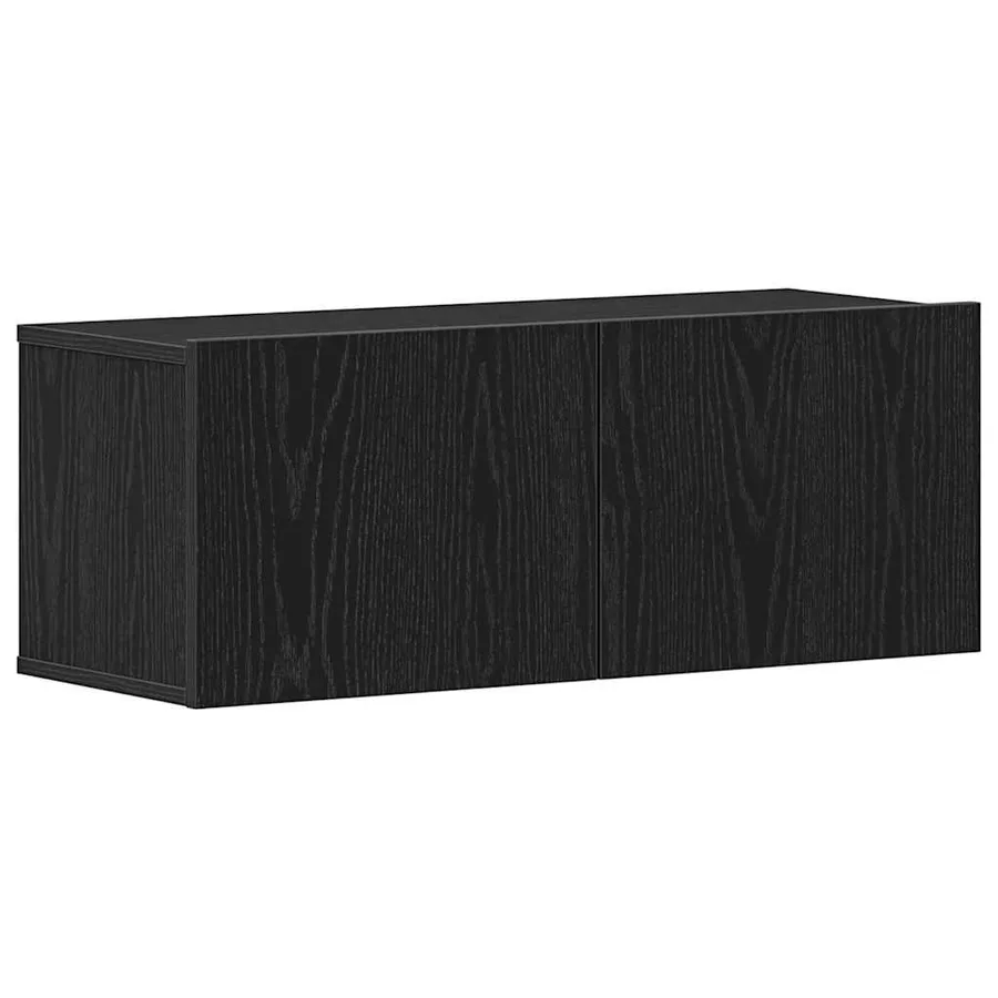 Meuble TV 2 pcs Chêne noir 80 x 30 x 30 cm Bois d'ingénierie - 2