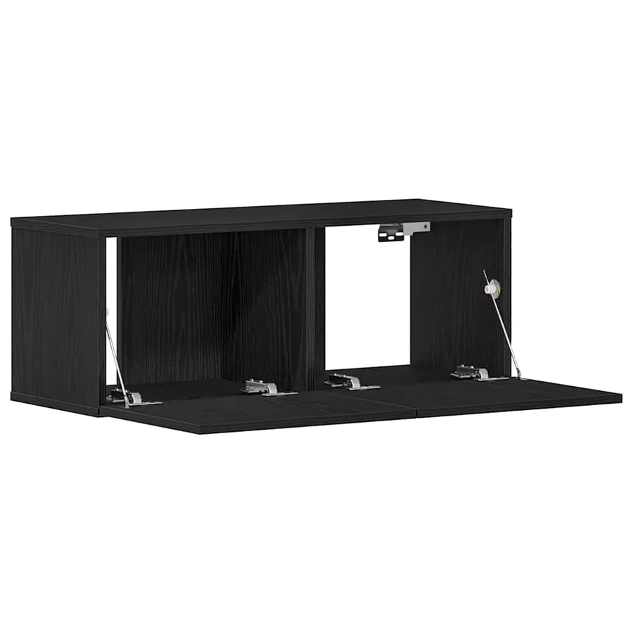 Meuble TV 2 pcs Chêne noir 80 x 30 x 30 cm Bois d'ingénierie - 5