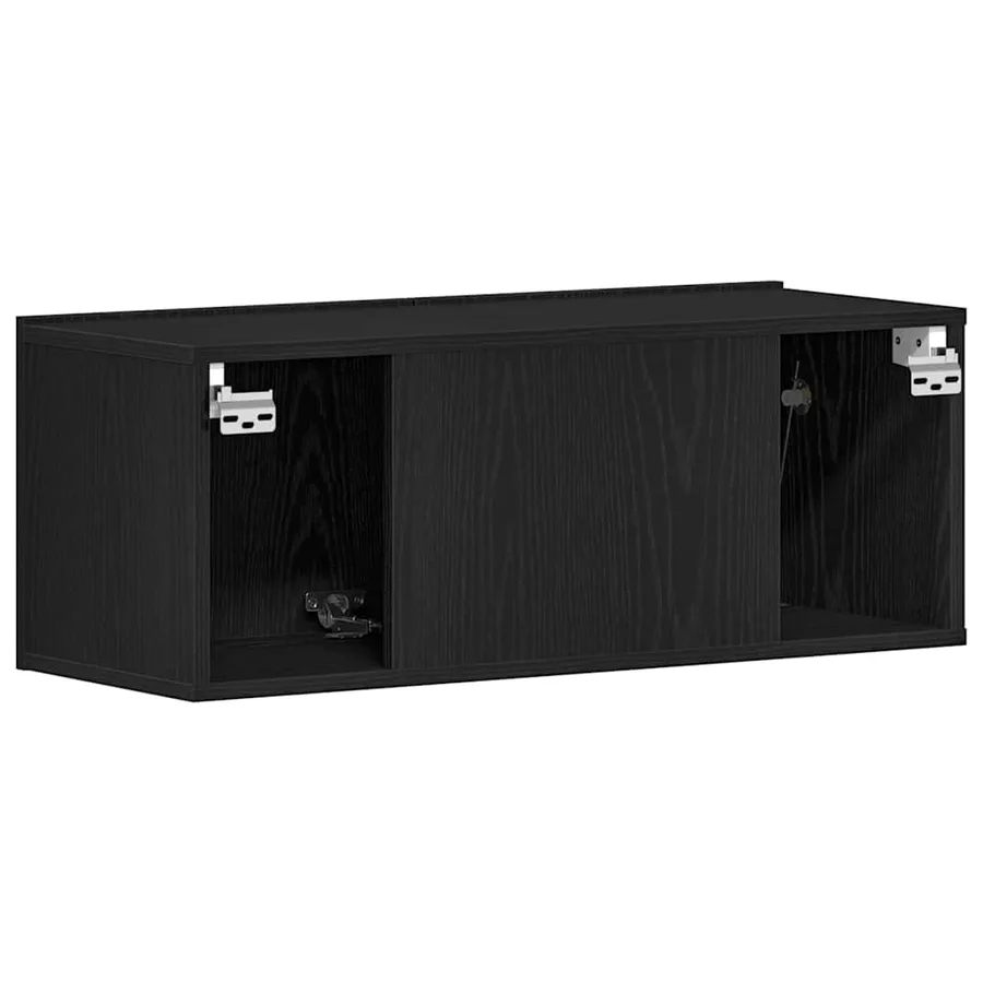 Meuble TV 2 pcs Chêne noir 80 x 30 x 30 cm Bois d'ingénierie - 6