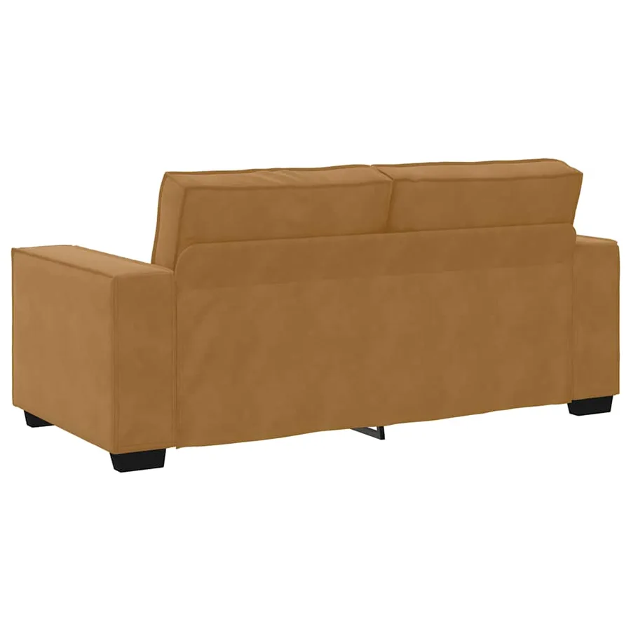 Canapé 2 places marron 180x78x84 cm velours - 6