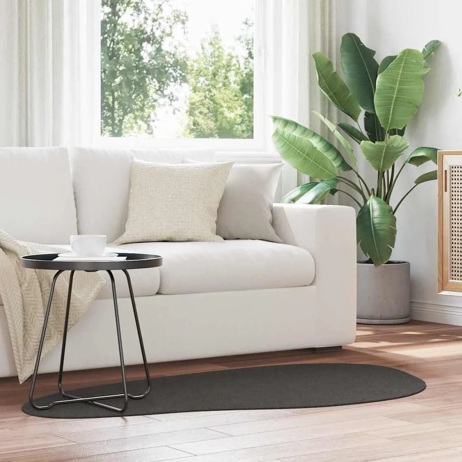 Tapis de surface HUARTE Anthracite 80 x 150 cm Polyester