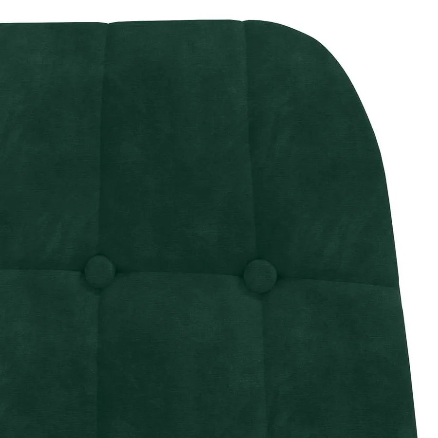 Fauteuil relaxant velours vert foncé - 6
