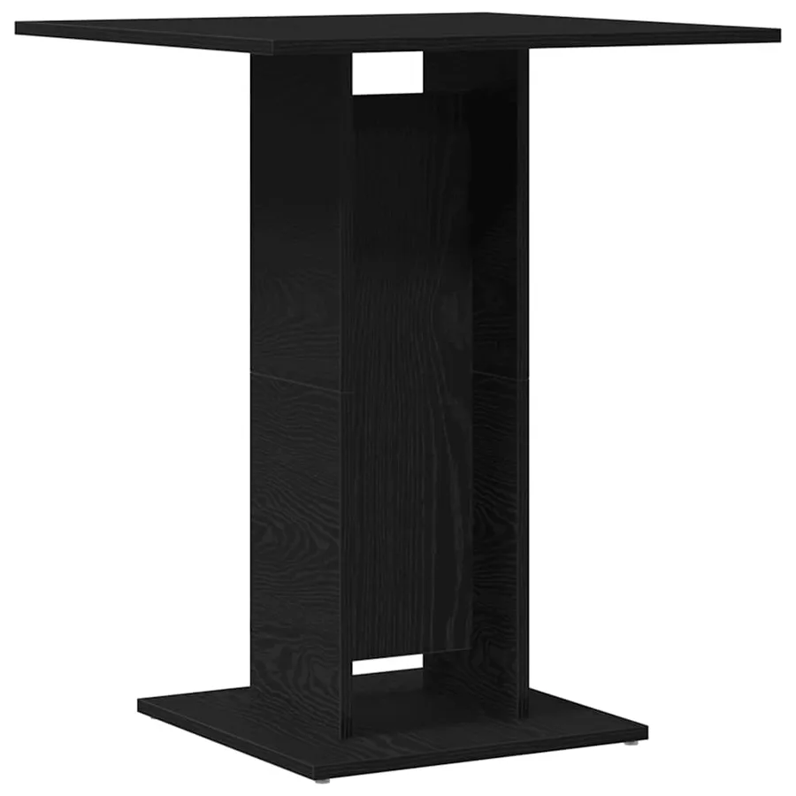 Table de bistro en chêne noir 60x60x75 cm bois d'ingénierie - 2
