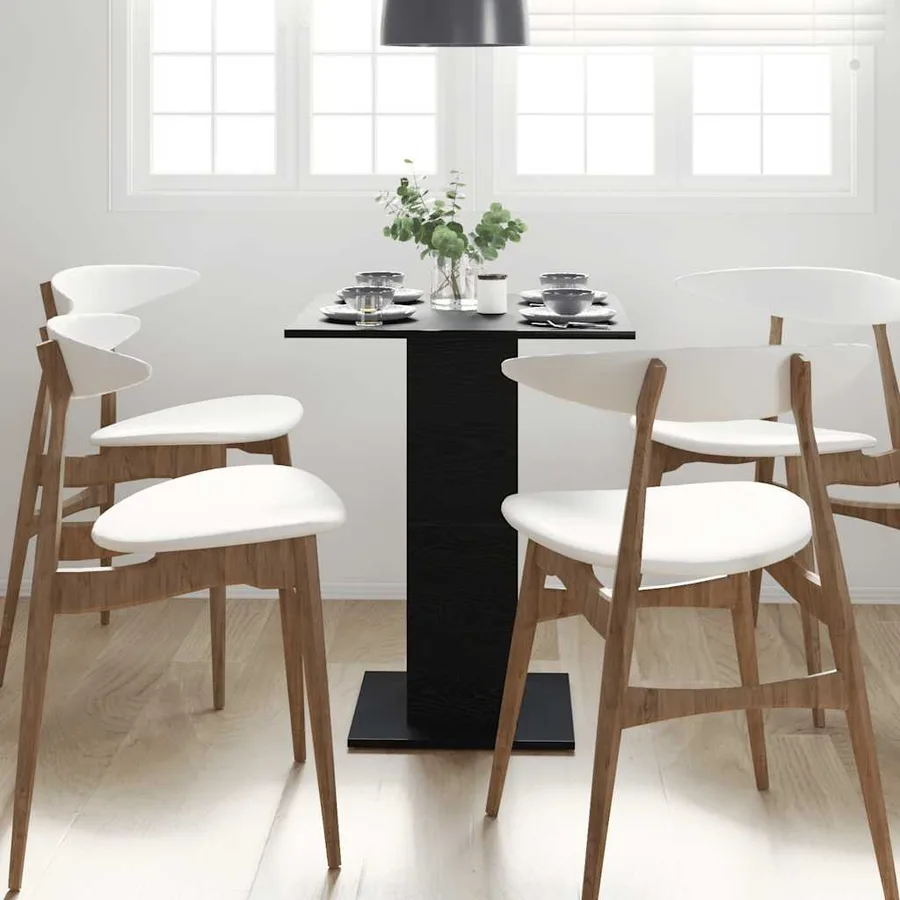 Table de bistro en chêne noir 60x60x75 cm bois d'ingénierie - 3