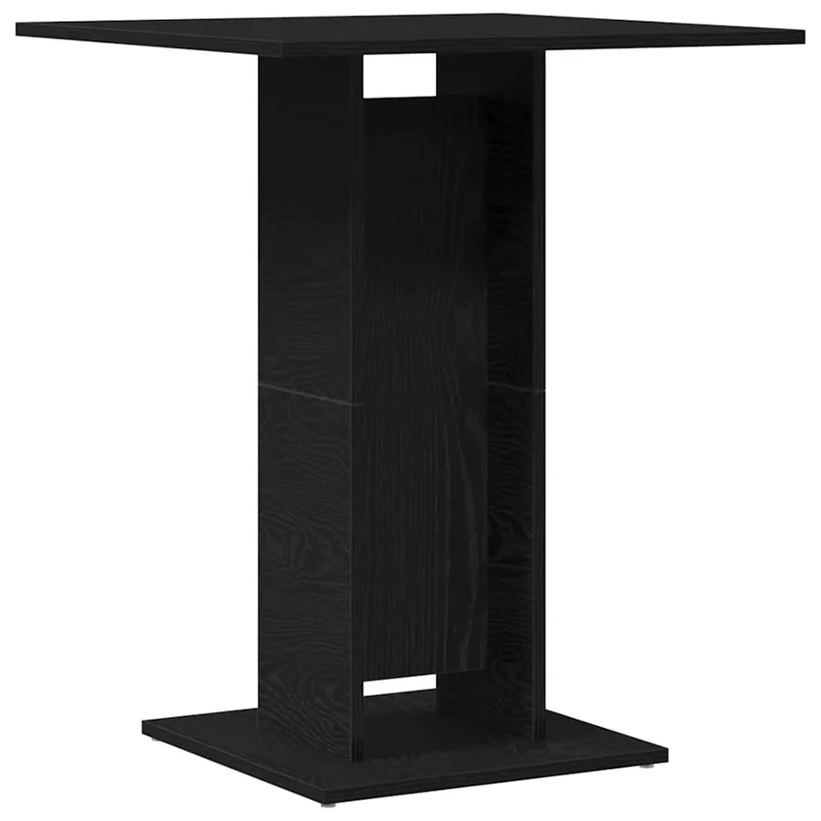 Table de bistro en chêne noir 60x60x75 cm bois d'ingénierie - 7