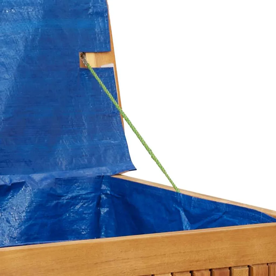 Boîte à coussins d'extérieur 113x50x60,5cm bois massif d'acacia - 10